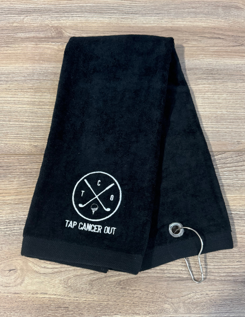 Tap Cancer Out Golf Towel