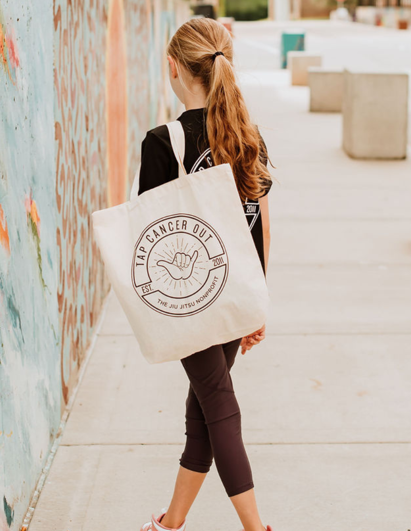 Tap Cancer Out Shaka Tote Bag